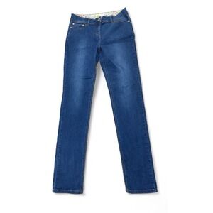 Boden Girls Size 16 Y L Straight Blue Jeans Stretch‎ Pockets
